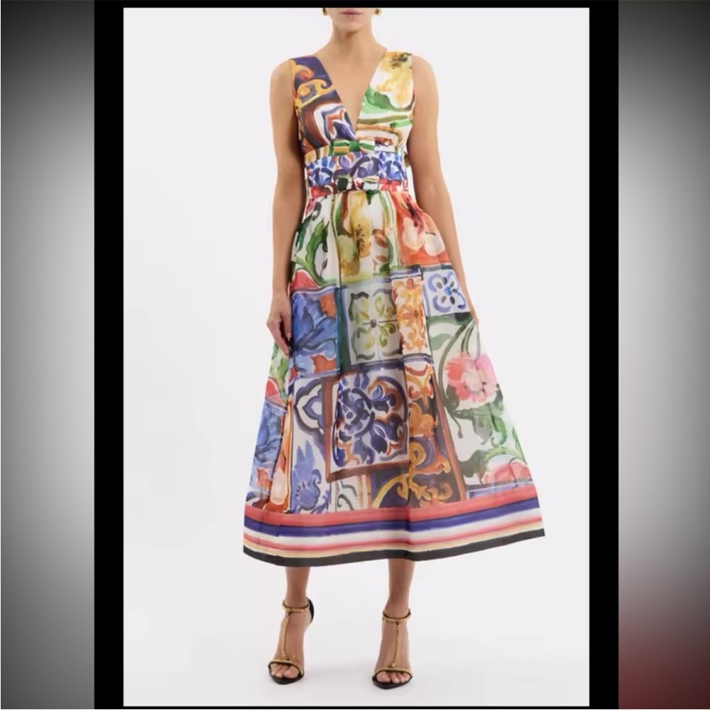 Multicolor Sleeveless Maxi Dress